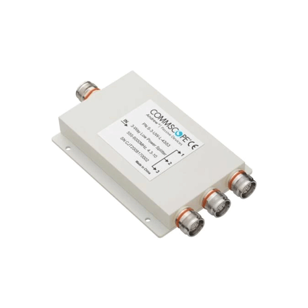 CommScope: Three-way Low Power Splitter, 555-6000MHz, 4.3-10 Female Po