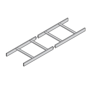 Eaton B-Line: 12" x 10' Tubular Runway Ladder Rack, Telco Gray