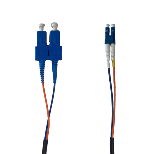 SC/UPC-LC/UPC 2F Duplex, Single Mode I/O Riser with Pulling Sock Jumpe