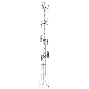 Sinclair Technologies: Dual array, exposed dipole, 6 dBd/8.5 dBd, field adj, HD, 138-174 MHz