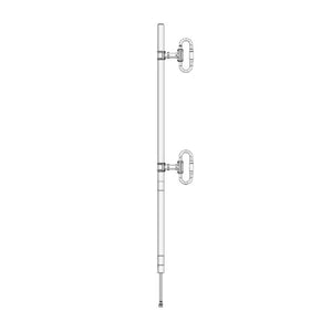 Sinclair Technologies: Dual 1 dipole antennas, 2.5 dBd, offset, HD, ABK, 406-512 MHz
