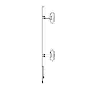 Sinclair Technologies: Dual 1 dipole antennas, 2.5 dBd, offset, HD, ABK, 406-512 MHz