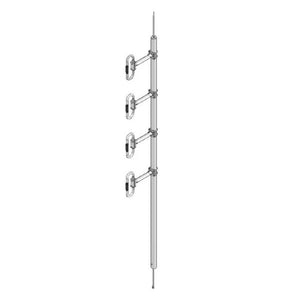 Sinclair Technologies: 4 dipole, 8 dBd, bi-directional, N-Male, HD, LS, 406-512 MHz