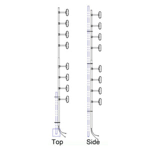 Sinclair Technologies: Dual port, 4 dipole, 8.0 dBd, bi-directional, 406-512 MHz