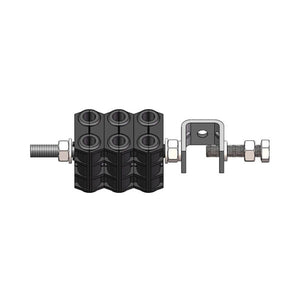 Dual Feeder Clamp for 4.0-7.0 mm Cable 6 Way, Pack of 5