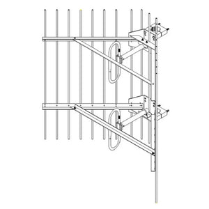 Sinclair Technologies: Corner-reflector donor antenna, 12 dBd, dual, HD, 406-470 MHz