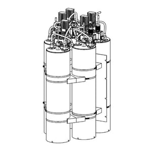 Sinclair Technologies: Combiner, 5 CH, 7" cavities, dual stage isolator, 132-150 MHz