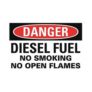 Accuform: Danger Diesel Fuel/No Smoking Sign 10X14