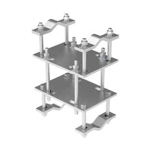 CommScope: Dual Cross Over Plate, Mounts (2) 3-1/2" to 4-1/2" Pipes to 4" or 6" Square Tube
