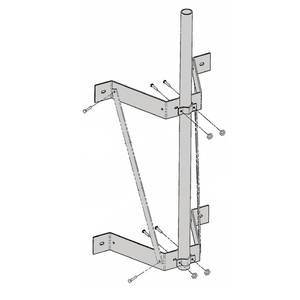 Rohn: WM212 Heavy-Duty Wall Mount with 6ft x 2-3/8" OD Mast