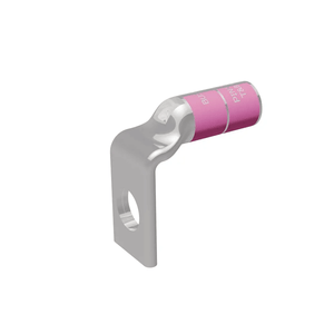 Burndy: 1/0 Lug, 90 Degree, 1 Hole, 1/4" Stud, Window, Pink