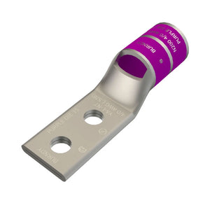 Burndy: 4/0 Lug, 2 Hole, 1/4" Stud, 5/8" Spacing, Window, Na