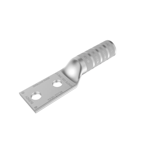 Burndy: 3 AWG Lug, 2 Hole, 3/8" Stud, 1" Spacing, Long Barrel, With Window