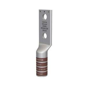 Burndy: Copper Compression Lug, Brown 2 Hole, No Window