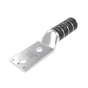 Burndy: 2 Hole, 1/2" Stud, 1-3/4" Spacing, No Window, Long Barrel Lug