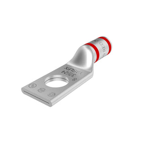 Burndy: 8 Flex Lug, 8 AWG, 1 Hole, 1/4" Stud, Standard Barrel, No Window