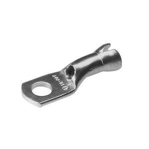 Burndy: Uninsulated Ring Terminal For 16- 14 AWG, #8-#10 Stud, Long Barrel, Window