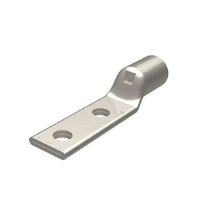 Burndy: 1/0 Flex Lug, 1/0 AWG, Cu, 2 Hole, 5/16" Stud, Window