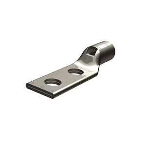 Burndy: #4 Flex Lug, 4 AWG Cu, 2 Hole, #10 Stud, With Window