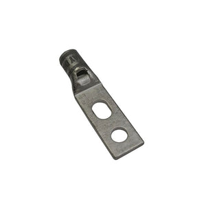 Burndy: 2 Flex Lug, 2 AWG, 2 Hole, 1/4" Stud, Slotted, Standard Barrel, Window