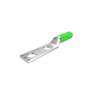 Burndy: #1 Lug, 2 Hole, 3/8" Stud, 1" Spacing, Long Barrel, With Window