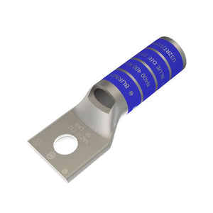 Burndy: 400 kcmil lug, 1 Hole, 3/8" Stud, Long Barrel, With Window
