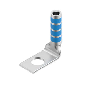 Burndy: 6 AWG Lug, 1 Hole, #10 Stud, Long Barrel, 90 Degree, With Window