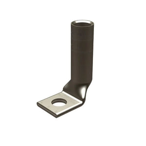 Burndy: 1/0 Flex Lug, 1/0 AWG, 1 Hole, 3/8" Stud, Long Barrel, No Window, 90 Degree