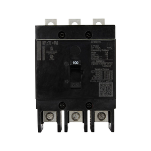 Eaton: Series C Complete Molded Case Circuit Breaker, G-Frame, GHB, Complete Breaker, Fixed Thermal, Fixed Magnetic Trip Type, Three-Pole, 45 A, 480Y/277 Vac, 125/250 Vdc, 50/60 Hz