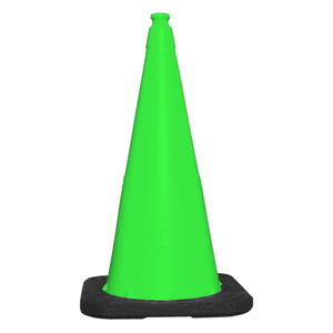 TrafFix Devices: Lime Enviro Cone, 28" w/ Base, No Reflective Collar