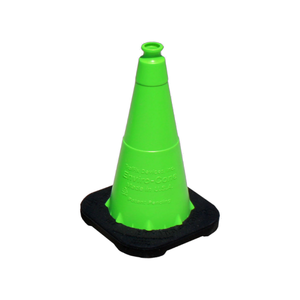 TrafFix Devices: Lime Enviro Cone, 18" w/ Base, No Reflective Collar