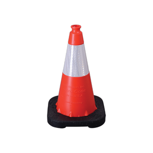 TrafFix Devices: Orange Enviro Cone, 18" w/ Base, (1) 6" 3M Reflective (3310) Collar