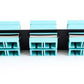 SC/UPC Duplex Multimode Adapter Panel (Black) for 12 Fibers (6 Duplex Adapters), Aqua Adapters, OM3, 10GB