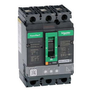 Square D: Circuit breaker, PowerPacT H, 150A, 3 pole, 600VAC, 14kA, lugs, Micrologic 3.2S, 100%