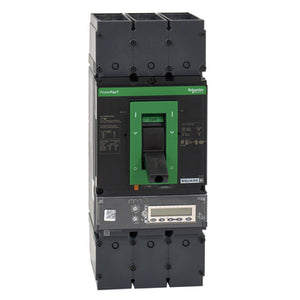 Square D: Circuit breaker, PowerPacT L, 400A, 3 pole, 600VAC, 25kA, lugs, MicroLogic 6.3A, 100%