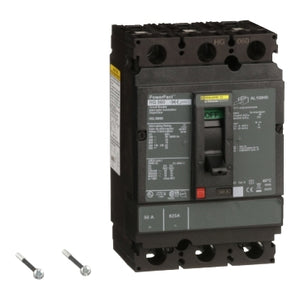 Square D: Circuit breaker, PowerPacT H, 50A, 3 pole, 600VAC, 18kA, lugs, thermal magnetic, 80%