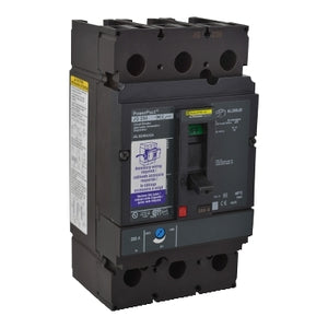 Square D: Circuit breaker, PowerPacT J, 225A, 3 pole, 600VAC, 18kA, lugs, thermal magnetic, 80%, shunt, control wire both