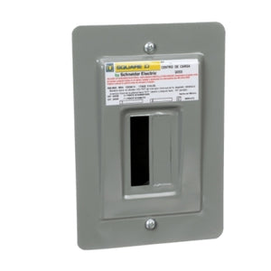 Square D: Load center, QOD, 2 phase, 2 spaces, 2 circuits, 50A breaker, flush cover, NEMA1
