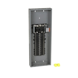 Square D: Load center, QO, 1 phase, 42 spaces, 52 circuits, 200A convertible main breaker, PoN, NEMA1, combo cover