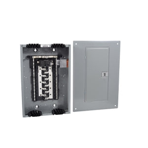 Square D: Load center, Homeline, 1 phase, 20 spaces, 40 circuits, 100A convertible main breaker, PoN, NEMA1, Qwik-grip, value pack