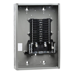 Square D: Load center, QO, 1 phase, 20 spaces, 20 circuits, 125A convertible main lugs, PoN, NEMA1, wide gutter