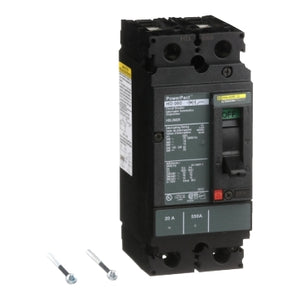 Square D: Circuit breaker, PowerPacT H, 20A,  2pole, 600VAC, 14kA, lugs, thermal magnetic, 80%