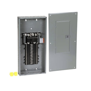 Square D: Load center, QO, 1 phase, 30 spaces, 30 circuits, 200A convertible main breaker, PoN, NEMA1, combo cover