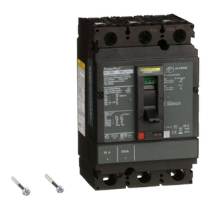 Square D: Circuit breaker, PowerPacT H, 30A, 3 pole, 600VAC, 25kA, lugs, thermal magnetic, 80%