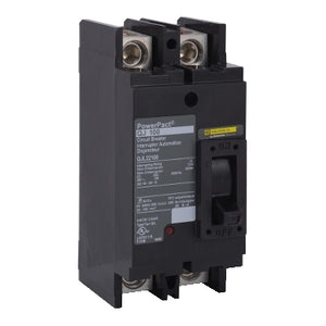 Square D: Circuit breaker, PowerPacT Q, 200A, 2 pole, 240VAC, 100kA, lugs, thermal magnetic, 80%