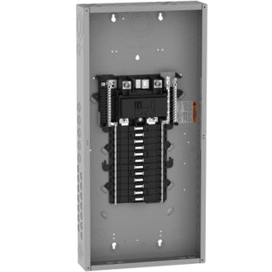 Square D: Load center, QO, 1 phase, 24 spaces, 36 circuits, 150A convertible main breaker, PoN, NEMA1