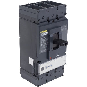 Square D: Circuit breaker, PowerPacT L, 600A, 3 pole, 600VAC, 25kA, busbar, MicroLogic 3.3, 80%