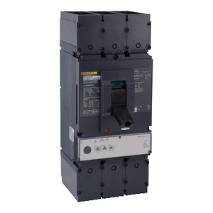 Square D: Circuit breaker, PowerPacT L, 600A, 3 pole, 600VAC, 100kA, lugs, MicroLogic 3.3, 80%
