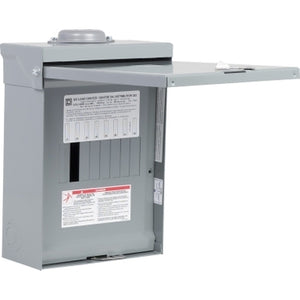 Square D: Load center, QO, 1 phase, 8 spaces, 8 circuits, 100A convertible main lugs, NEMA3R