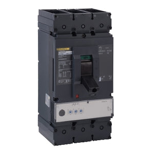Square D: Circuit breaker, PowerPacT L, 600A, 3 pole, 480VAC, 18kA, busbar, MicroLogic 3.3, 80%